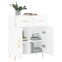 Credenza 69,5x34x90 cm in Legno Multistrato Bianco Lucido