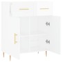 Credenza 69,5x34x90 cm in Legno Multistrato Bianco Lucido