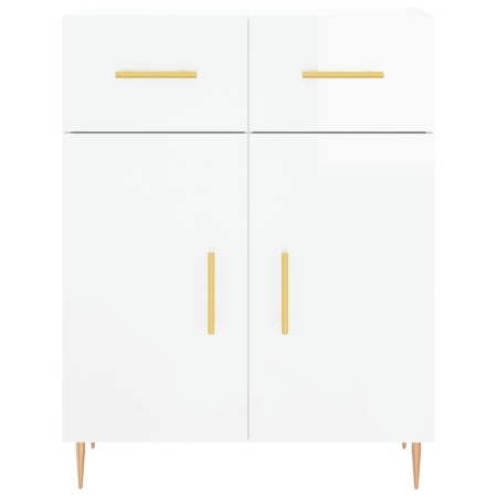 Credenza 69,5x34x90 cm in Legno Multistrato Bianco Lucido