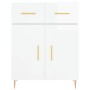 Credenza 69,5x34x90 cm in Legno Multistrato Bianco Lucido