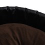 Lettino per Cani Nero e Marrone 99x89x21cm Peluche e Similpelle