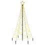 Albero di Natale con Puntale Bianco Caldo 200 LED 180 cm