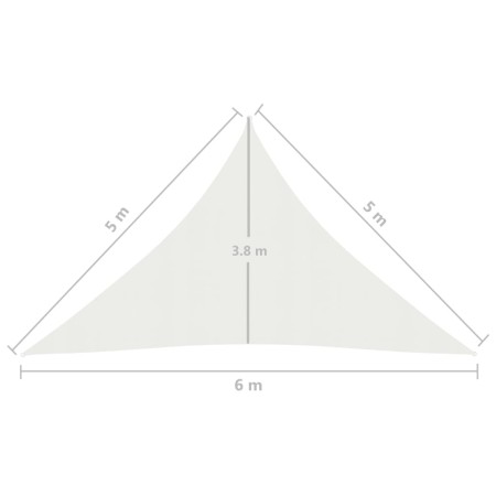 Vela Parasole 160 g/m² Bianca 5x5x6 m in HDPE