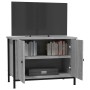 Mobile TV con Ante Grigio Sonoma 60x35x45 cm Legno Multistrato