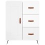 Credenza 69,5x34x90 cm in Legno Multistrato Bianco Lucido