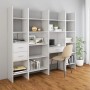 Libreria Bianco Lucido 60x35x180 cm in Legno Multistrato