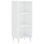 Credenza Bianco Lucido 34,5x32,5x90 cm in Legno Multistrato