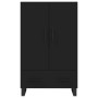 Credenza Nera 69,5x31x115 cm in Legno Multistrato