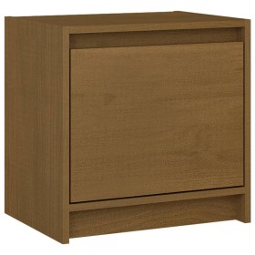 Comodino Marrone Miele 40x30,5x40 cm in Legno di Pino