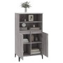 Credenza Grigio Sonoma 60x36x110 cm in Legno Multistrato