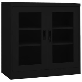 Armadio per Ufficio Nero 90x40x90 cm in Acciaio