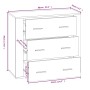 Credenza Rovere Fumo 80x33x70 cm in Legno Multistrato
