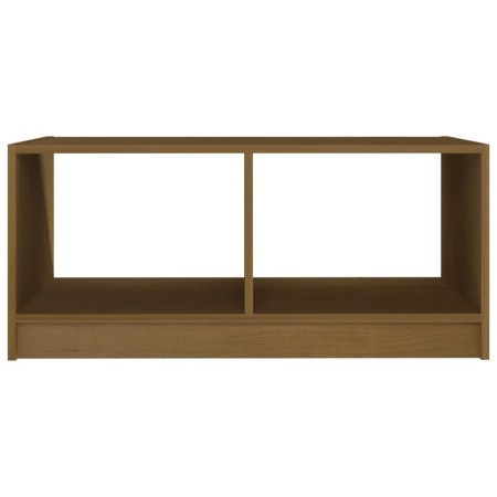 Tavolino da Salotto Miele 75x50x33,5 cm Legno Massello di Pino