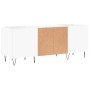 Mobile Porta Dischi Bianco 121x38x48 cm in Legno Multistrato