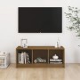 Mobile Porta TV Marrone Miele 104x33x41 cm in Legno di Pino