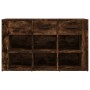 Credenza Rovere Fumo 100x30x59,5 cm in Legno Multistrato