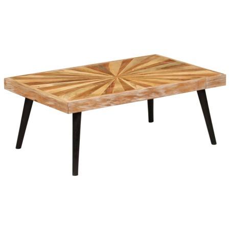 Tavolino da Salotto in Legno Massello di Mango 90x55x36 cm