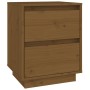 Comodini 2 pz Miele 40x35x50 cm in Legno Massello di Pino