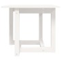 Tavolino da Salotto Bianco 50x50x45 cm Legno Massello di Pino