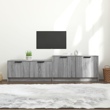 Mobile TV Grigio Sonoma 158,5x36x45 cm in Legno Multistrato