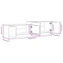 Mobile TV Grigio Sonoma 158,5x36x45 cm in Legno Multistrato