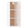 Mobili TV 2pz Bianco Lucido 30,5x30x90 cm Legno Multistrato