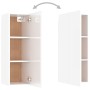 Mobili TV 2pz Bianco Lucido 30,5x30x90 cm Legno Multistrato