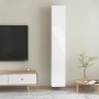 Mobili TV 2pz Bianco Lucido 30,5x30x90 cm Legno Multistrato