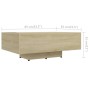 Tavolino da Salotto Rovere Sonoma 85x55x31cm Legno Multistrato