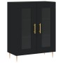 Credenza Nera 69,5x34x90 cm in Legno Multistrato