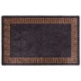 Tappeto Lavabile 80x150 cm Nero e Oro Antiscivolo