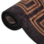 Tappeto Lavabile 80x150 cm Nero e Oro Antiscivolo