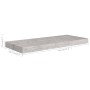 Scaffali a Parete 4 pz Grigio Cemento 60x23,5x3,8 cm in MDF