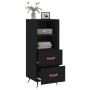 Credenza Nero 34,5x34x90 cm in Legno Multistrato