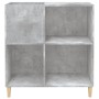 Mobile Porta Dischi Grigio Cemento 84,5x38x89 Legno Multistrato