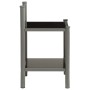 Comodino Grigio e Nero 45x34,5x60,5 cm in Metallo e Vetro