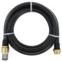 Tubo di Aspirazione con Connettori in Ottone 3 m 25 mm Nero