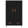 Credenza Nera 69,5x31x115 cm in Legno Multistrato