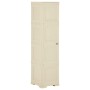 Armadietto in Plastica 40x43x164 cm Effetto Legno Bianco Angora