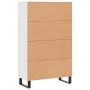 Credenza Bianca 69,5x31x115 cm in Legno Multistrato