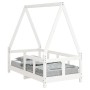 Giroletto per Bambini Bianco 70x140cm in Legno Massello di Pino