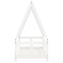 Giroletto per Bambini Bianco 70x140cm in Legno Massello di Pino