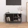 Mobile Porta TV Grigio 70x34x40 cm in Legno Massello di Pino