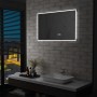 Specchio LED Bagno con Sensore Tattile Schermo Orario 100x60cm