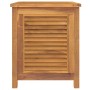 Contenitore Giardino con Borsa 60x50x58cm Legno Massello Teak