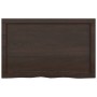 Ripiano Marrone Scuro 80x50x(2-6) cm Massello Rovere Trattato