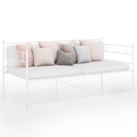 Telaio Divano Letto Bianco in Metallo 90x200 cm