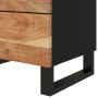 Comodino 50x33x62 cm Legno Massello Acacia e Legno Multistrato