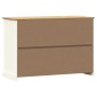 Credenza Cassetti VIGO 113x40x75 cm Legno Massello Pino Bianco