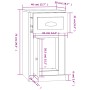 Mobiletto Cassetto Grigio Sonoma 40x50x75 cm Legno Multistrato